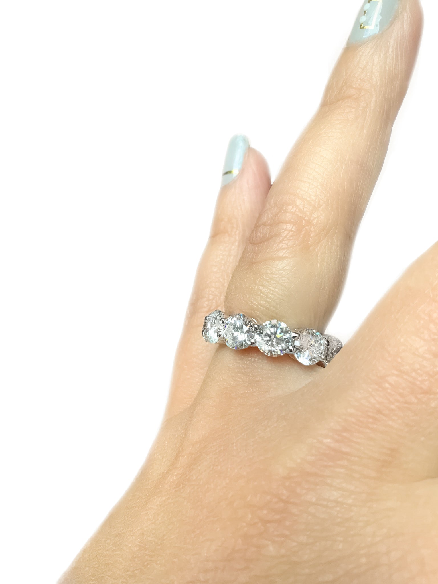 10 Carat Lab Grown Diamond Band/ Shared Prong Set Full Eternity 10