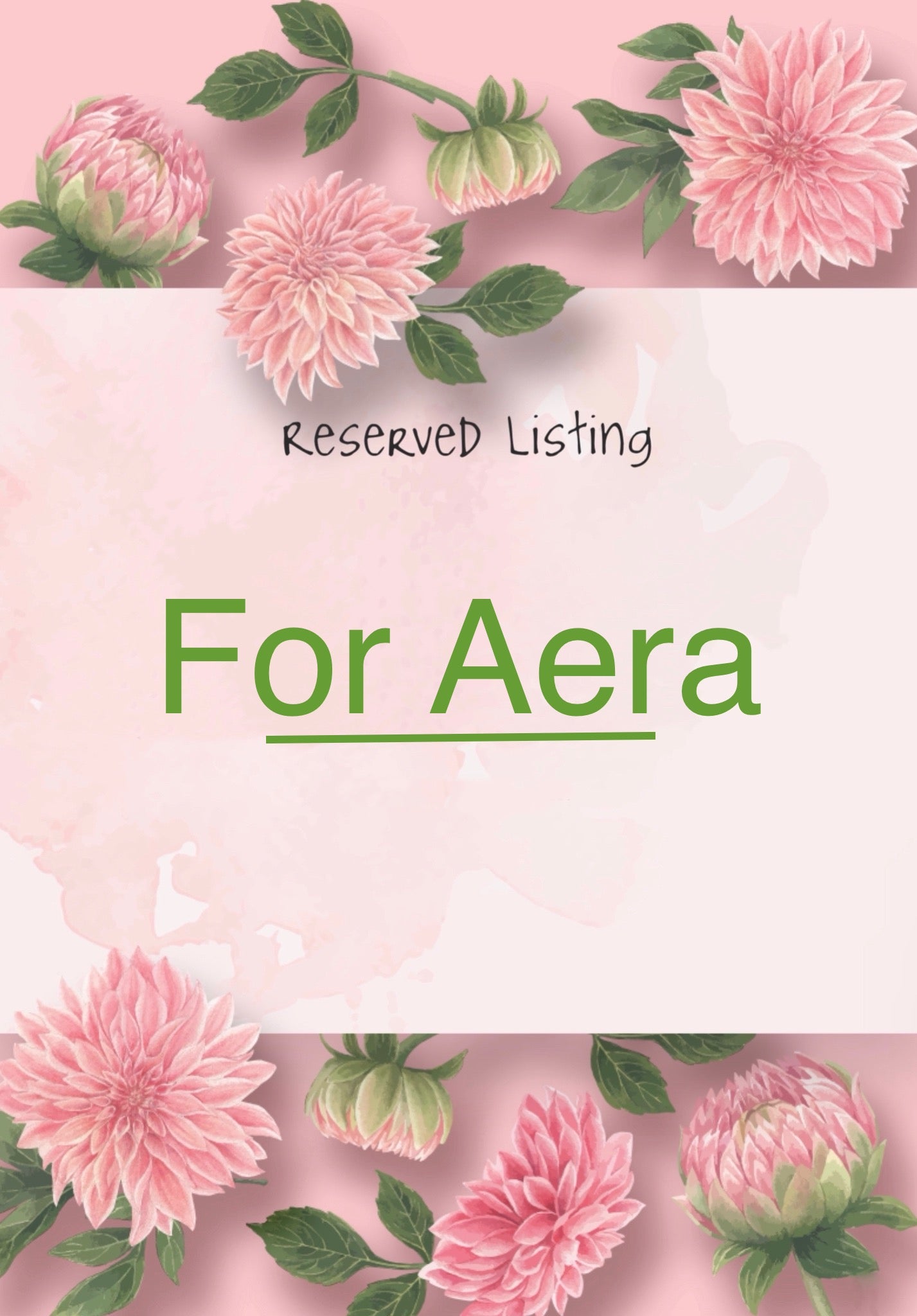 Reserved for Aera/ Final Payment