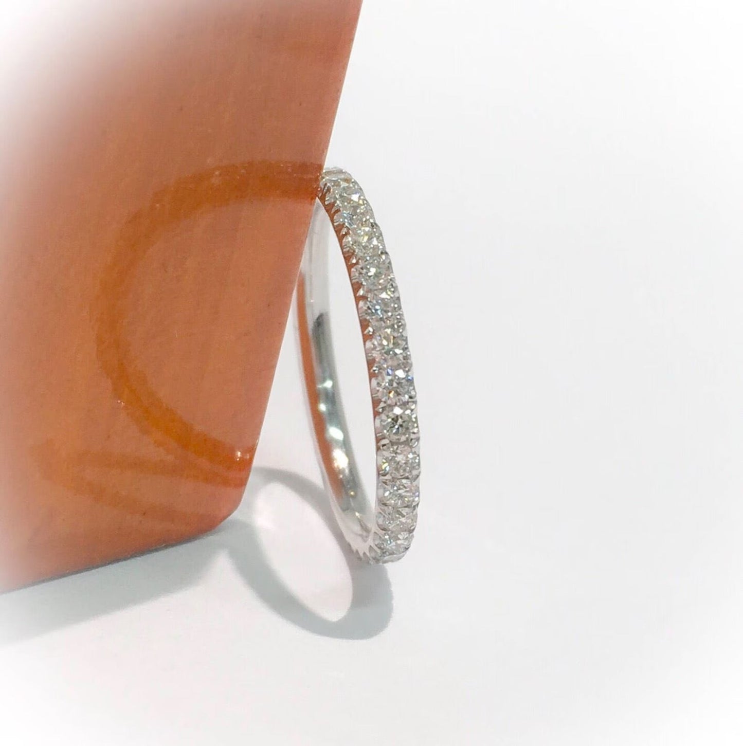 UPGRADE FOR CARLA/ Set of Two 3/4 Eternity Pave Lab Grown Diamond Bands Must Be Made into FULL ETERNITY Bands