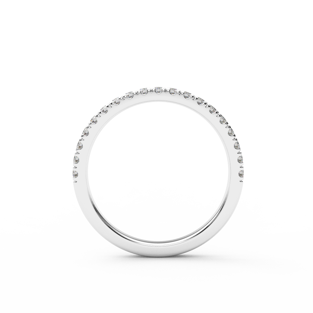 2mm Half Eternity Lab Grown Diamond Pave Ring